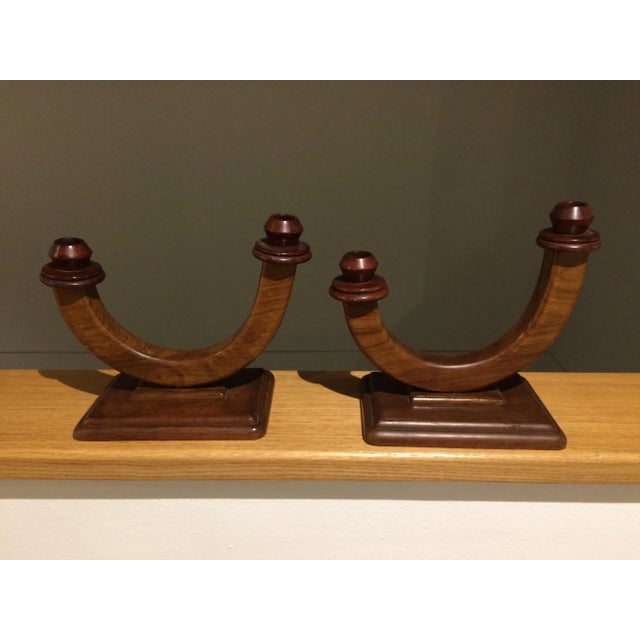 1940s Art Deco Style Candleholders, 1940s, Set of 2 For Sale - Image 5 of 5