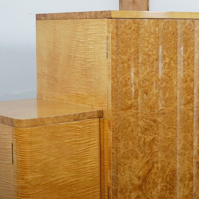 Cocktail Cabinet in Burr Walnut from Harry & Lou Epstein, 1930s For Sale - Image 3 of 15