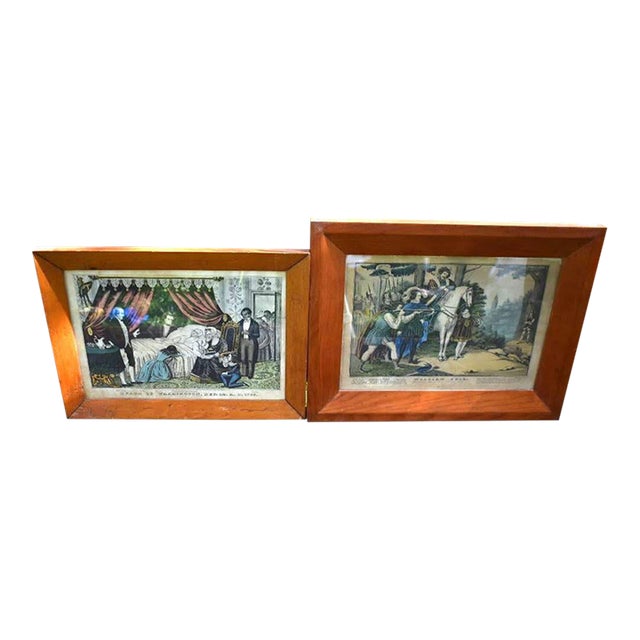 N. Courier Engravings - Set of 2 For Sale