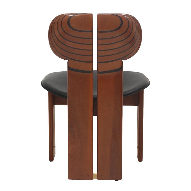 Wood Africa Side Chairs by Afra & Tobia Scarpa for Maxalto, 1970s, Set of 10 For Sale - Image 7 of 12