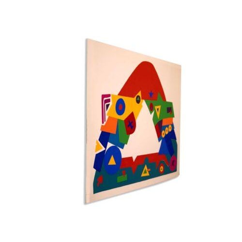 A bold and bright serigraph titled ""Star Dome"" by Serbian American artist Daniel Gelakoska. Artist embossed seal...