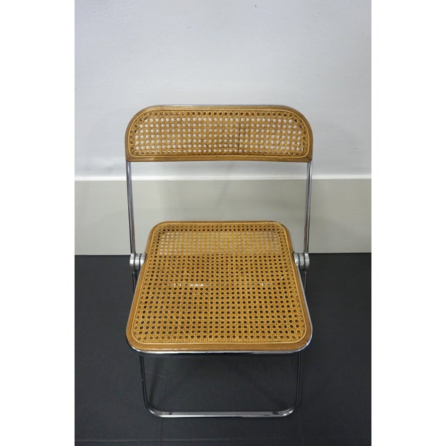 Vintage Plia Chairs in Cane Fabric by Giancarlo Piretti for Anonima Castelli, 1970s, Set of 4 For Sale - Image 13 of 18