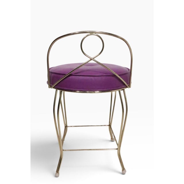 Glamorous Vintage Hollywood Regency Vanity Bench by George Koch & Sons For Sale - Image 9 of 9