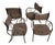 Set of 4 Shaver Howard Scrolled Metal Dining Chairs For Sale