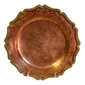 Early 20th Century Mixed Metal Scholar’s Stone Lotus Tray - Styled After Tony Duquette & James Mont