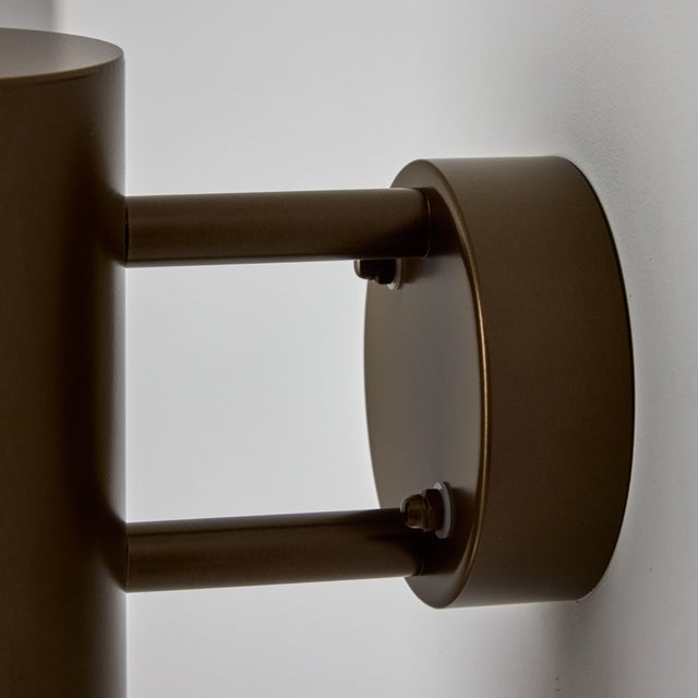 Örsjö Pair of Large Hans-Agne Jakobsson C627 'Rulle' Outdoor Sconces in Painted Brown For Sale - Image 4 of 13