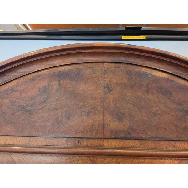 Antique 1860s Pier Mirror with arched crown ,fluted side columns and carved corner capitals. Made with walnut and...