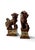 Pair of Vintage Japanese Cast Metal Guardian Lion Foo Dog Sculptures For Sale - Image 4 of 6