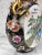 Black Vintage Large Chinese Porcelain Peacock Motif Dragon Handle Moon Flask Vase For Sale - Image 8 of 10