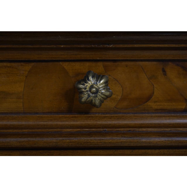 Wood Italian 1 Door 1 Drawer Walnut Finish Commode Chest For Sale - Image 7 of 12