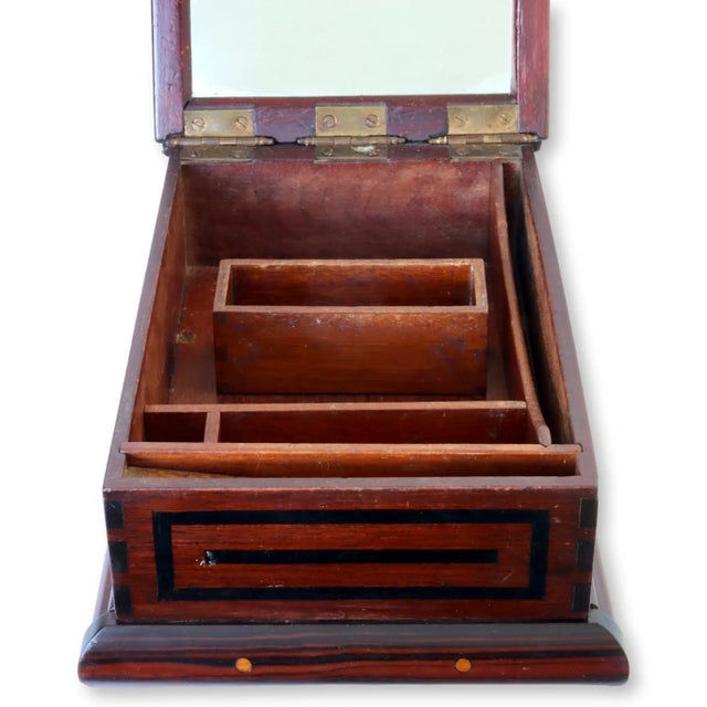 Antique American Folk Art Vanity Box With Heart For Sale In Los Angeles - Image 6 of 11