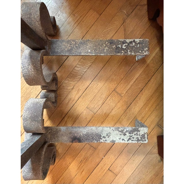 Early 19th Century French Forged Iron Andirons - A Pair For Sale - Image 11 of 12
