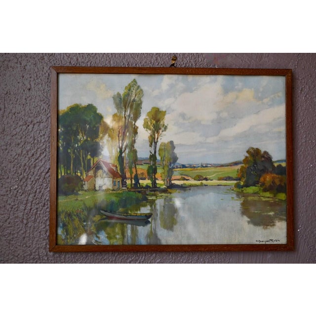 1920s Georges Robin, Impressionist Landscape, 1920s, Oil on Canvas For Sale - Image 5 of 5