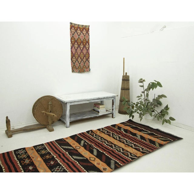 Mid 20th Century Vintage Turkish Kilim Runner For Sale - Image 5 of 6
