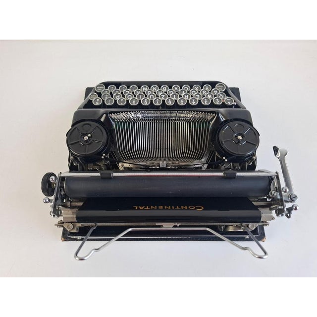 Art Deco Continental Portable Typewriter with Case, Germany, 1930 For Sale - Image 3 of 18