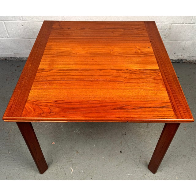 Mid 20th Century Mid-Century Teak Draw Leaf Table Made in Denmark For Sale - Image 5 of 15