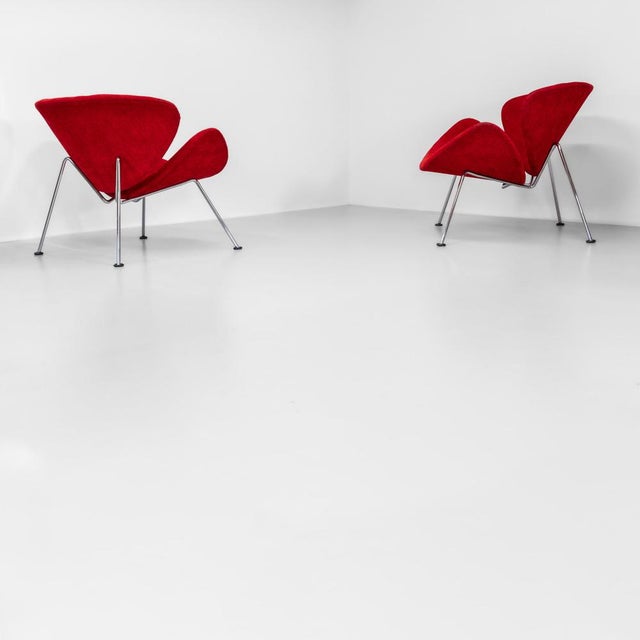 Vintage Orange Slice Chairs by Pierre Paulin for Artifort, 1970s, Set of 2 For Sale - Image 10 of 18