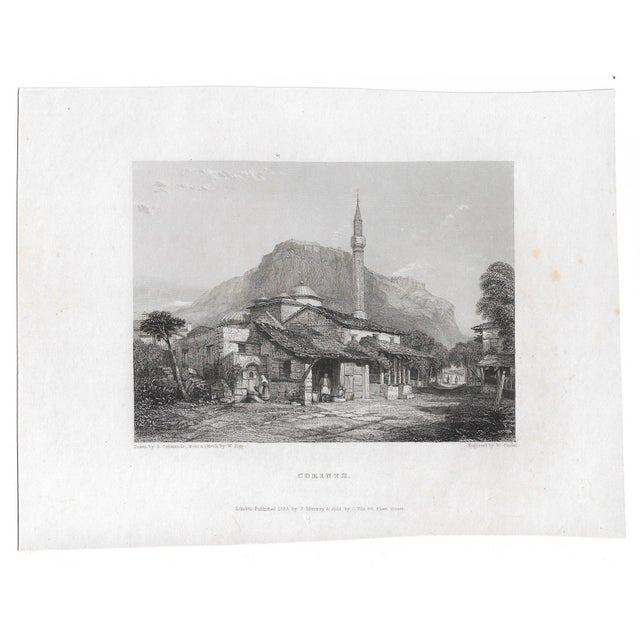 19th century engraving of Cornith, Greece after a painting by George Cattermole (1800-1868). Combined shipping available,...