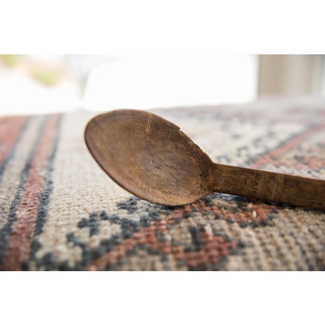 :: Vintage handmade African wooden spoon with tons of character and charm. Circa 1930s, believed to be from the Tuareg...