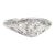 Vintage Art Deco Diamond Engagement Ring 14k Gold Filigree Mine Cut Jewellery size 4.75 For Sale