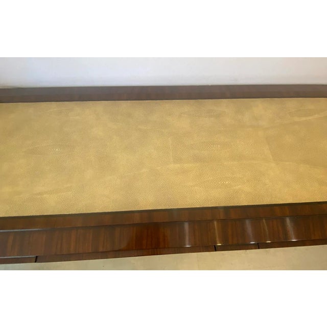 Retro high style art Deco console made by Maitland Smith. I believe this Rosemead console was retailed through Neiman...