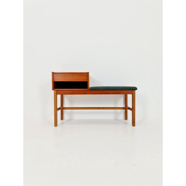 Danish Teak Hallway Telephone Table by Jörgen Maahr / Otto Nielsen, 1960s For Sale - Image 11 of 11
