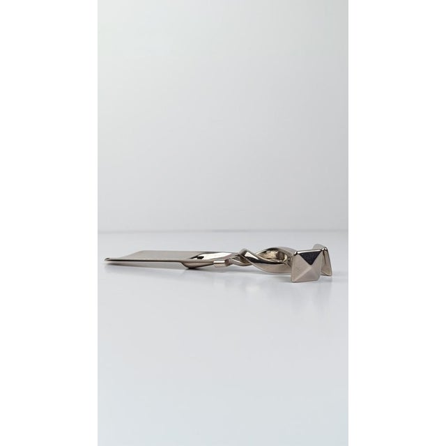 Shoehorn in Silver-Plated Metal and Red and Green Enamel Stripes from Gucci, 1970s For Sale - Image 9 of 16