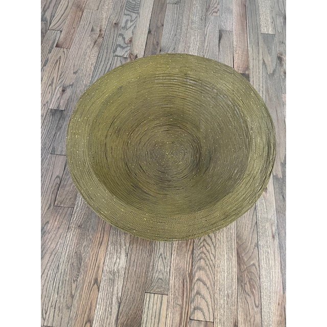 Late 20th Century Oversized Metal Woven Basket For Sale In Chicago - Image 6 of 6
