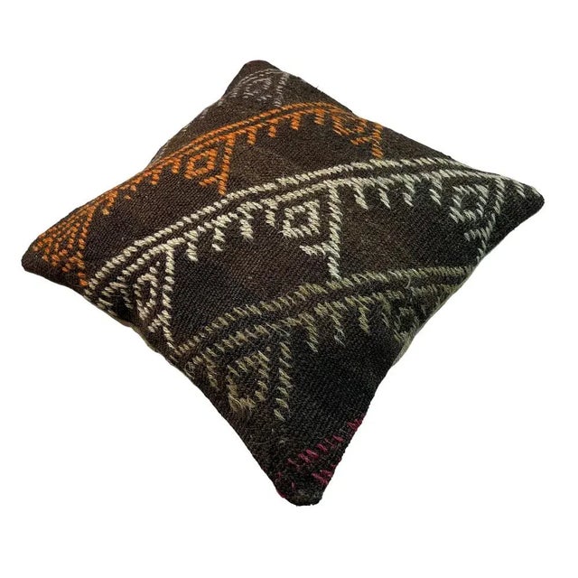 Vintage Turkish Kilim Cushion Cover, 1970 For Sale - Image 9 of 10