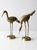Mid Century Brass Cranes Figurines Pair For Sale - Image 6 of 12