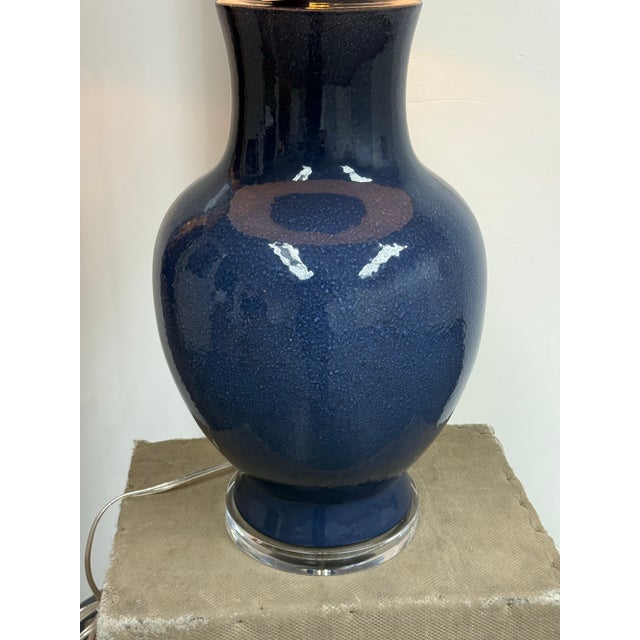 Barbara Cosgrove Cobalt Lapis Table Lamp For Sale - Image 11 of 12