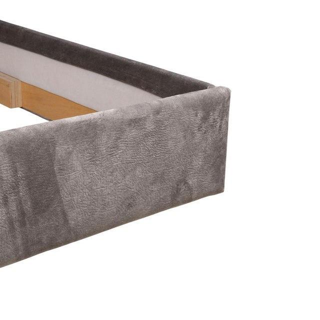 Vintage Grey Fabric Bed For Sale - Image 5 of 12