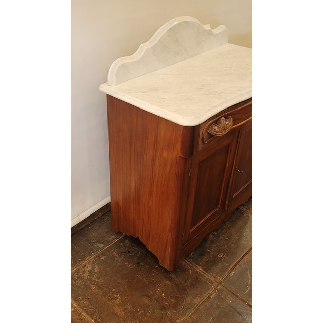 Victorian Antique Victorian Cherry Commode Wash Stand Cabinet For Sale - Image 3 of 10