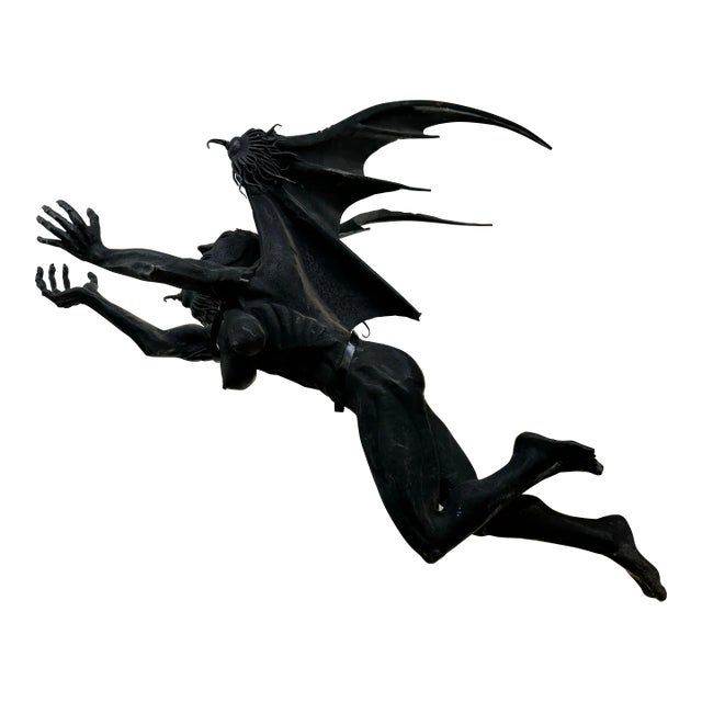 Oversized 1920s Style Gothic Spanish Revival Devil Weathervane For Sale