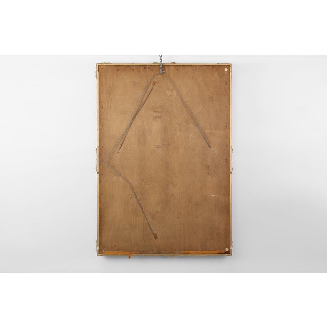 Mid-Century Rectangular Gilt Mirror from Deknudt, Belgium, 1980s For Sale - Image 9 of 12
