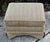 English Vintage Ethan Allen Skirted & Pleated Bottom Ottoman W/Herringbone Fabric For Sale - Image 3 of 12