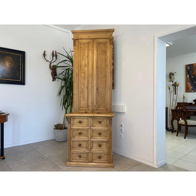 Brown Wood Farmhouse Wardrobe For Sale - Image 15 of 15