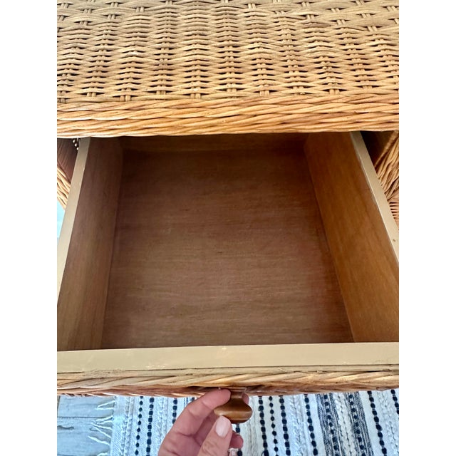 Vintage Tall Wicker Chest of Drawers For Sale In West Palm - Image 6 of 7