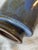 Blue Textured Studio Ceramic Vase in Running Glaze, 1960s For Sale - Image 4 of 7