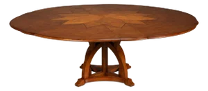 Round Walnut Dining Table - 70"