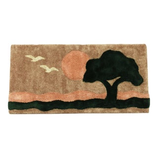 Frank Lane 1970s Tree of Life Fiber Art Rug Wall Hanging For Sale