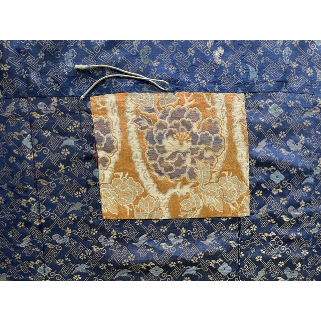 Japanese Monastery Robe Patchwork Kesa with inscription Edo Period For Sale - Image 12 of 14