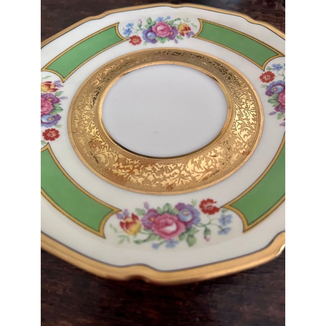 Antique Tressemanes & Vogt Limoges "La Cloche" Cream Soup Bowls & Saucers - Set of 12 For Sale In Dallas - Image 6 of 18