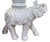 Majolica Vintage White Majolica Pottery Glass Top Elephant Side Table For Sale - Image 4 of 4