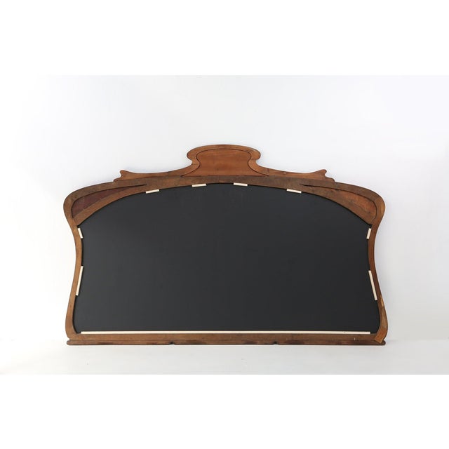 Large Art Nouveau Wooden Chimney Mirror, 1890s For Sale - Image 12 of 13