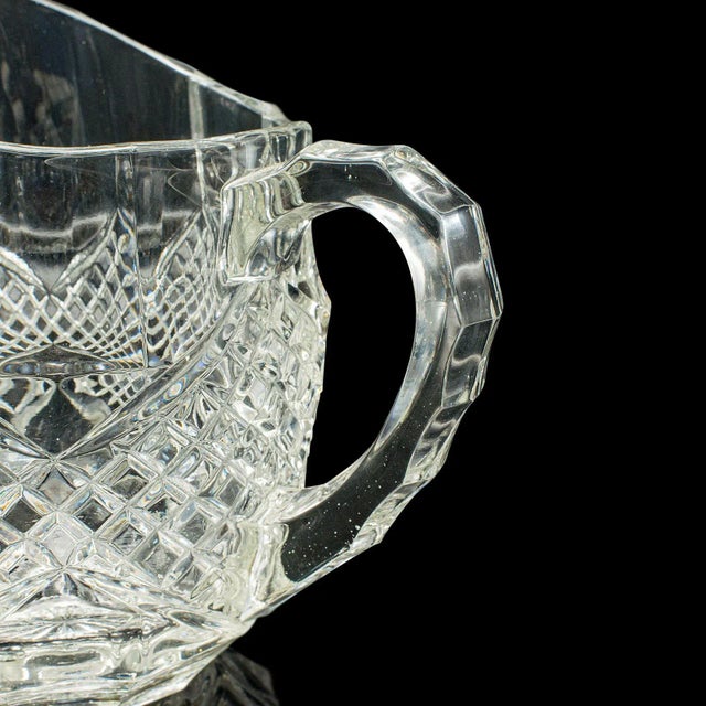 Vintage Cocktail Pourer, English, Cut Glass, Punch Jug, Mid Century, Circa 1960 For Sale - Image 9 of 10