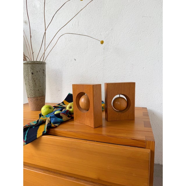 Constructivist Wooden Bookends, 1970s, Set of 2 For Sale - Image 4 of 18