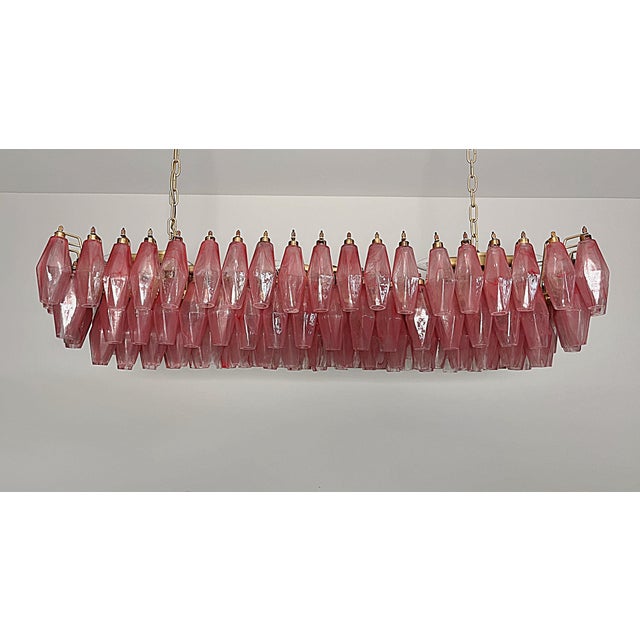 Pink Alabaster Murano Glass Poliedri Chandelier by Carlo Scarpa, 1990 For Sale - Image 6 of 18
