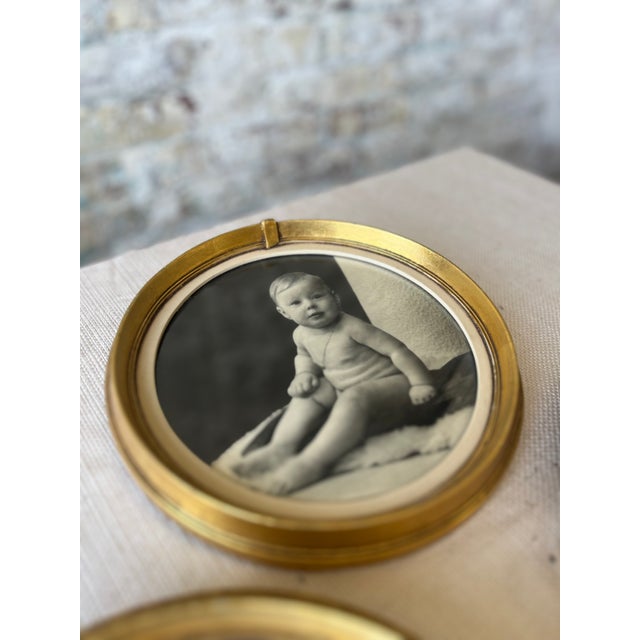 1980s 1980s Gold Circle Frames [3 Available] For Sale - Image 5 of 6