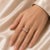 Modern Late 20th Century 18K Pink Gold Pave Diamond Wide Designer Enamel Band Ring, Size 7 For Sale - Image 3 of 3